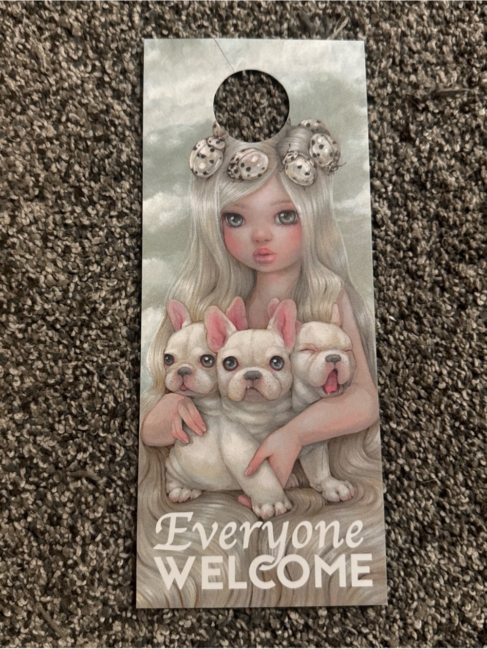 Camilla d’Errico 2 Sided Door Hanger Print Welcome - Enter At Own Risk 8.5”x3.5”